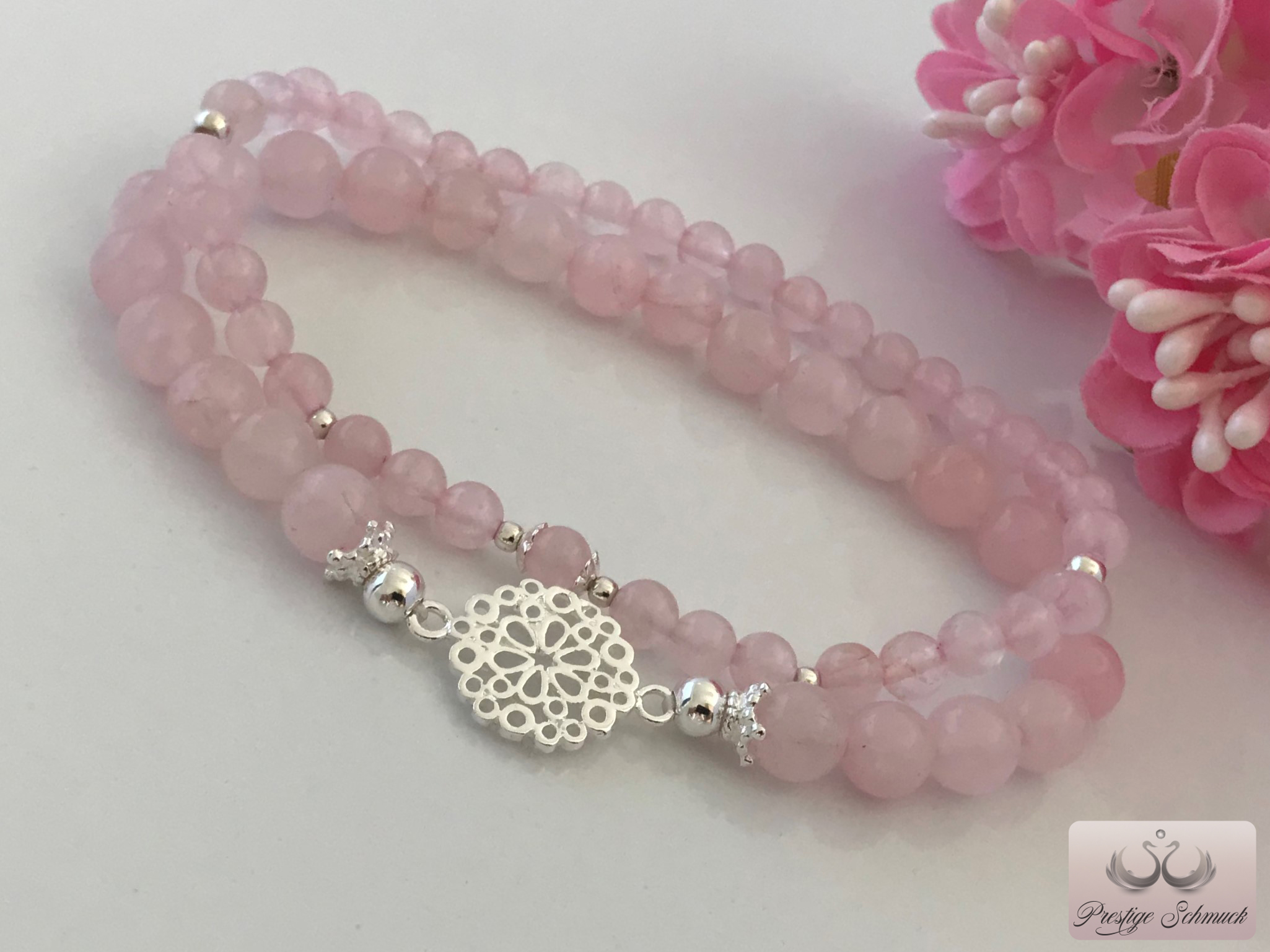 XFSRG Edelstein Armband Frauen | 4mm Kristallperlen 925 Silber Charm Chakra Schmuck